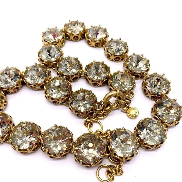 J. Crew Gray Crystal Linked Necklace - Picture 3 of 5